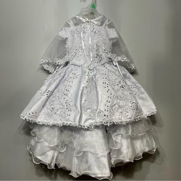 Infant Baptism Confirmation Wedding Dress Virgin Mary Size 12m
